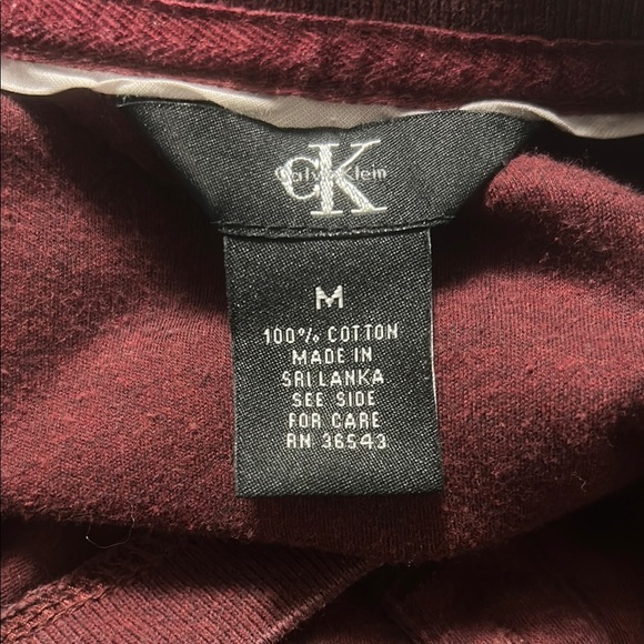 Calvin Klein Maroon Polo Shirt - Picture 2 of 3